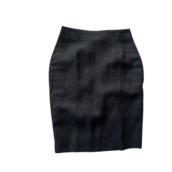 Linen Handmade Studio Black Skirt Size 2 - Picture 5 of 11